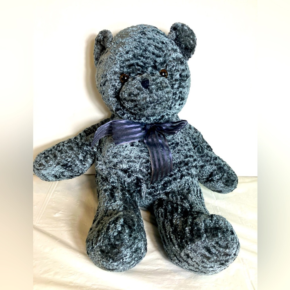 Animal Alley Navy Blue Frosted Bear  18 Inches